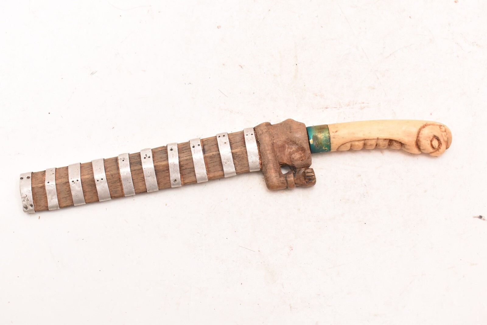 Antique Indonesian TUMBOK Dagger Bali Balinese Lombok Knife Weapon 10"