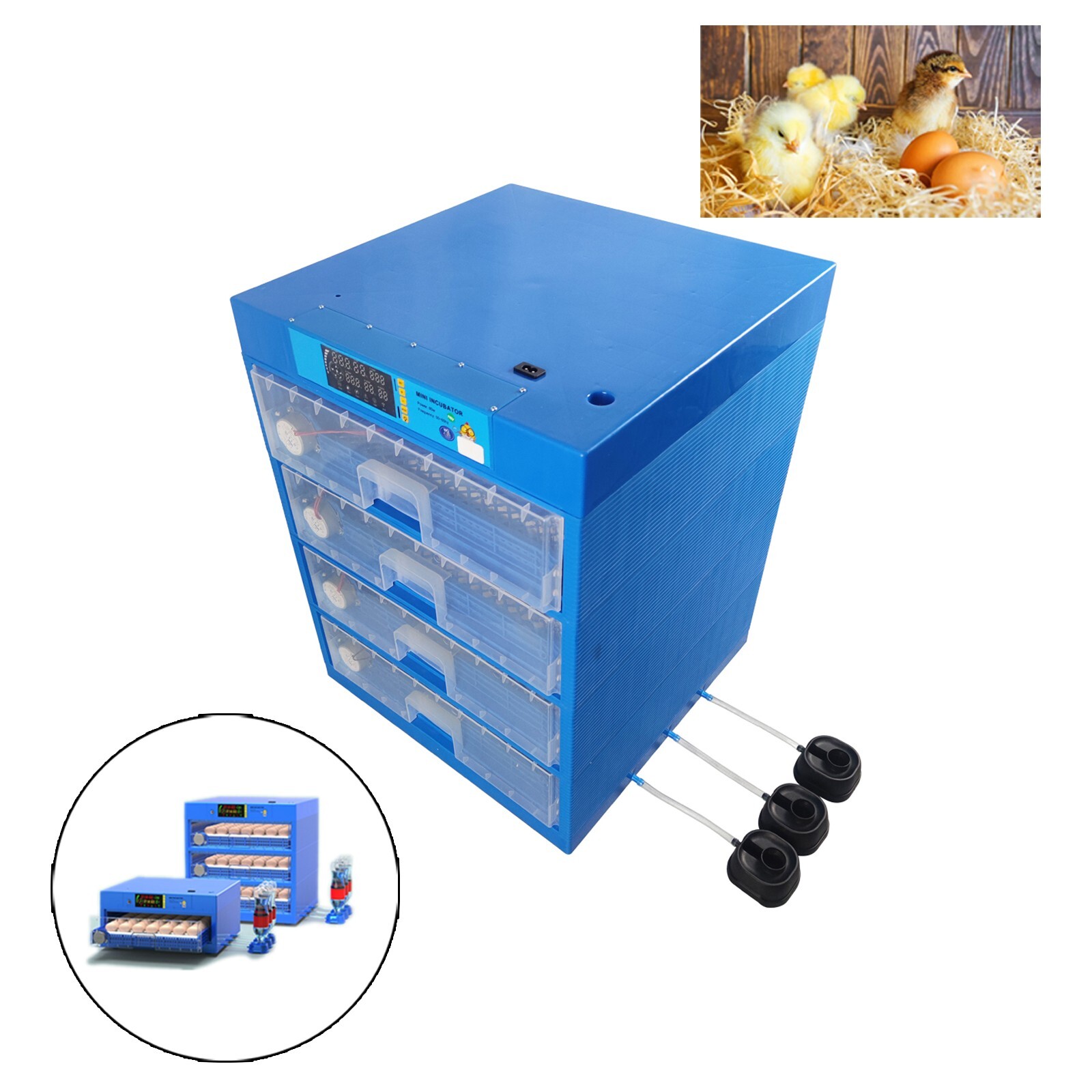 256 Eggs Incubator for Hatching Egg Full Automatic Turning Duck Egg 110V