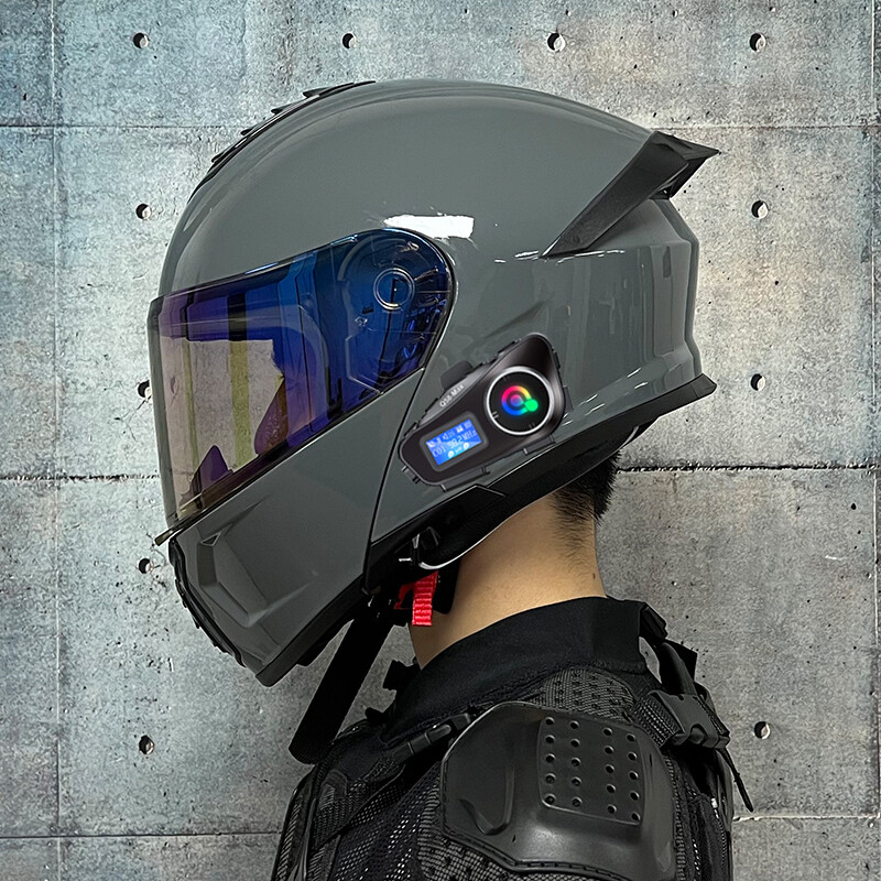 Bluetooth Motorcycle Intercom Helmet Men Women Dual Visors Modular Motor Helmets
