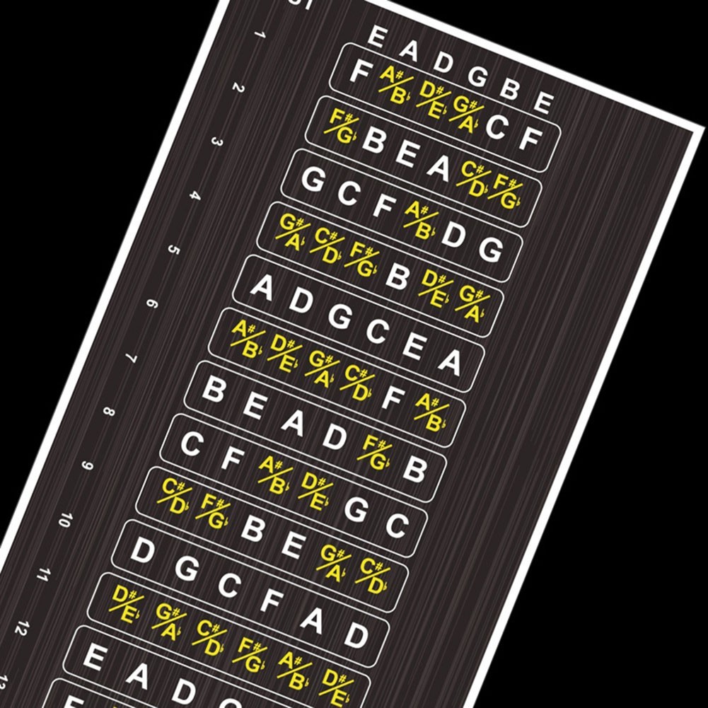 Entertainment Sticker Decals Scales String Beginner Easy To Install Fret