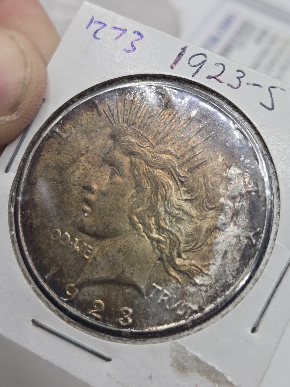 1923-S PEACE SILVER DOLLAR ☆ 1273 ☆ Very Nice Toning