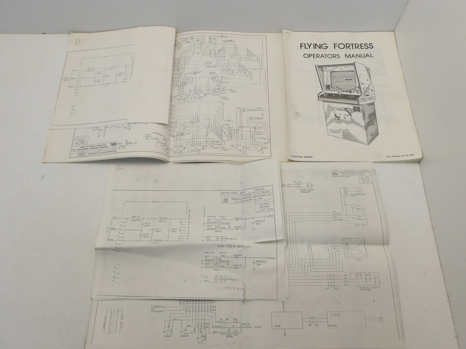 Electra- Flying Fortress- Operators manual-Schematics - NOS