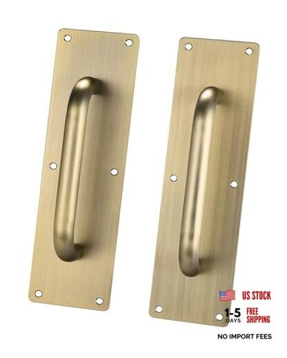 SUYA 12 Inches Push Pull Door Handles Premium 80X300MM Antique Bronze