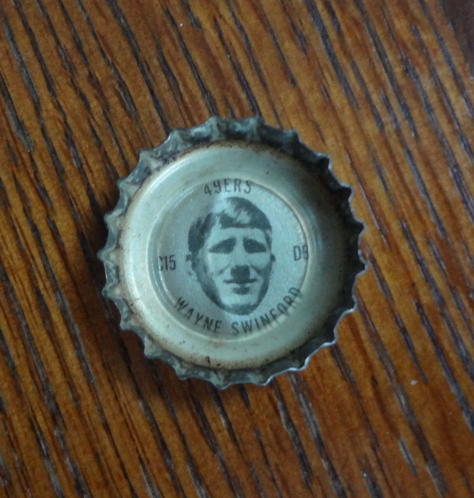 1966 Coke SAN FRANCISCO 49ERS Wayne Swinford C15 Bottle Cap Scarce
