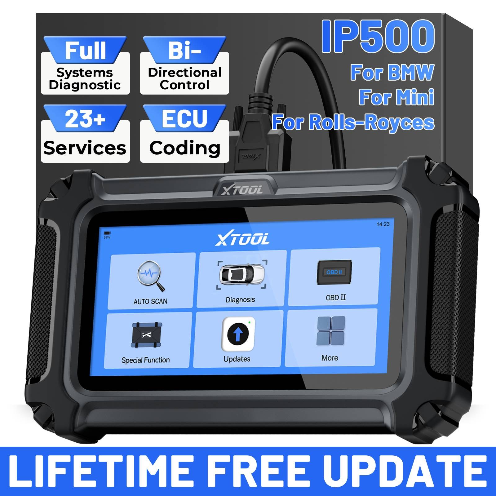 XTOOL IP500 for BMW MINI Bidirectional OBD2 Scanner ECU Coding Diagnostic Tool