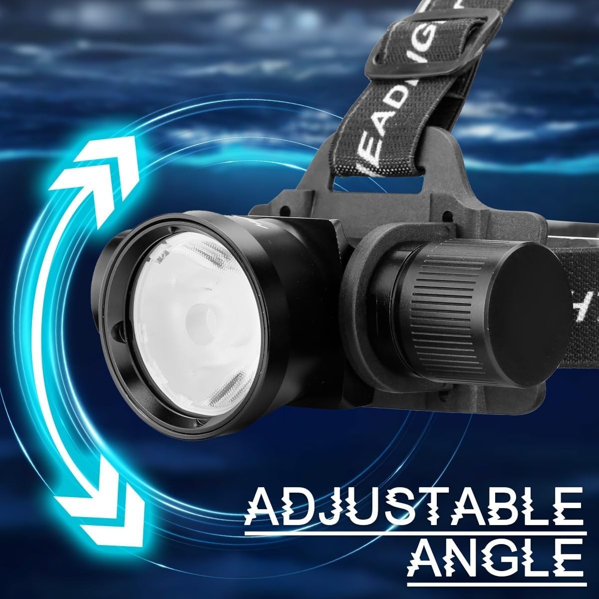 3000 Lumens Super Bright Diving Headlamp Waterproof Dive Flashlight Rech...