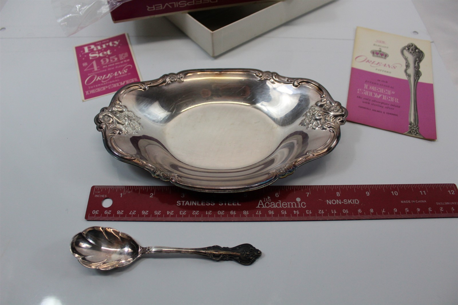 Vintage 2 PC Party Serving Set by International Silver Orleans Pattern