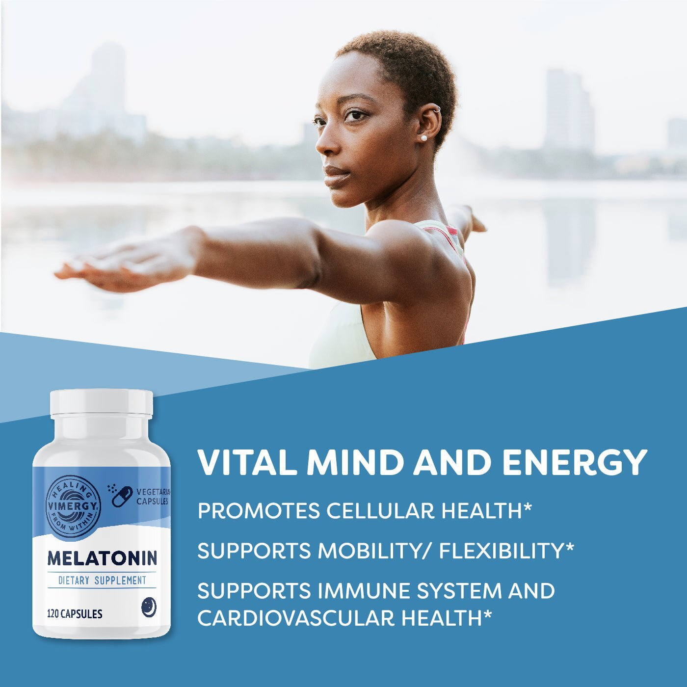 Vimergy Melatonin Capsules, 120 Servings – Sleep Supplement
