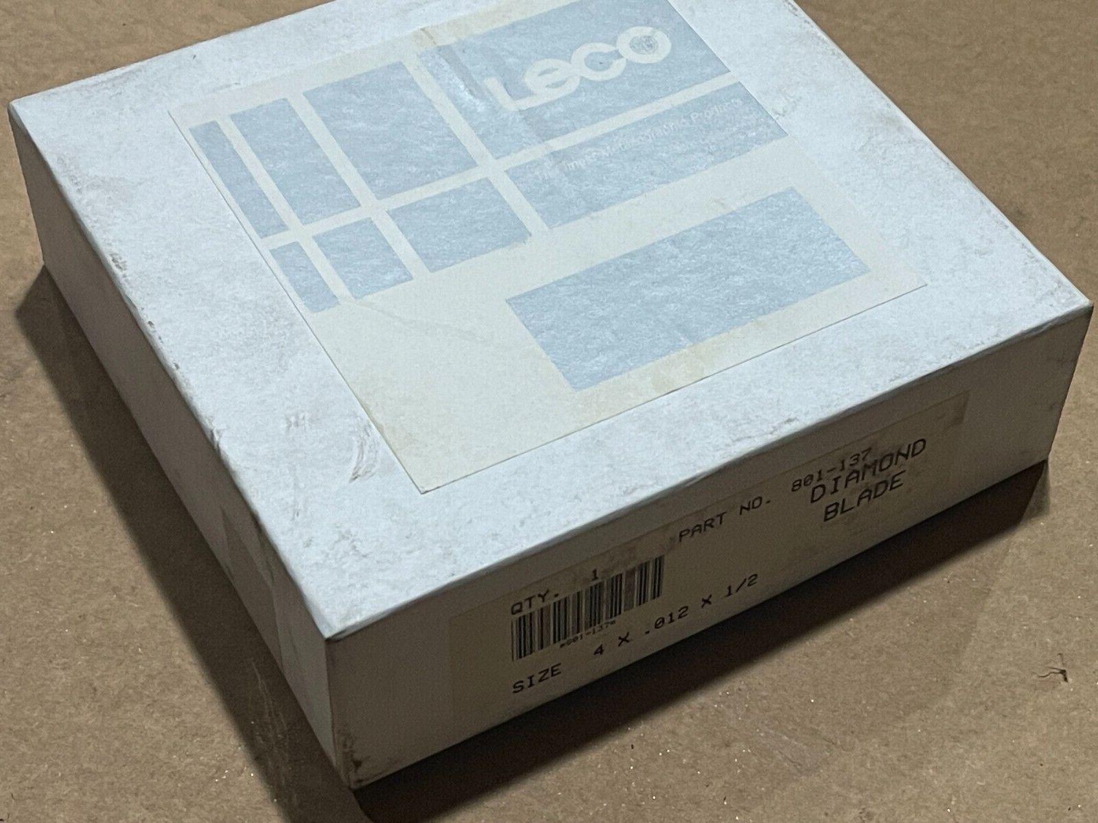Leco 801-137 4" ultra thin Diamond cutting blade .012" thick 1/2" arbor NIB