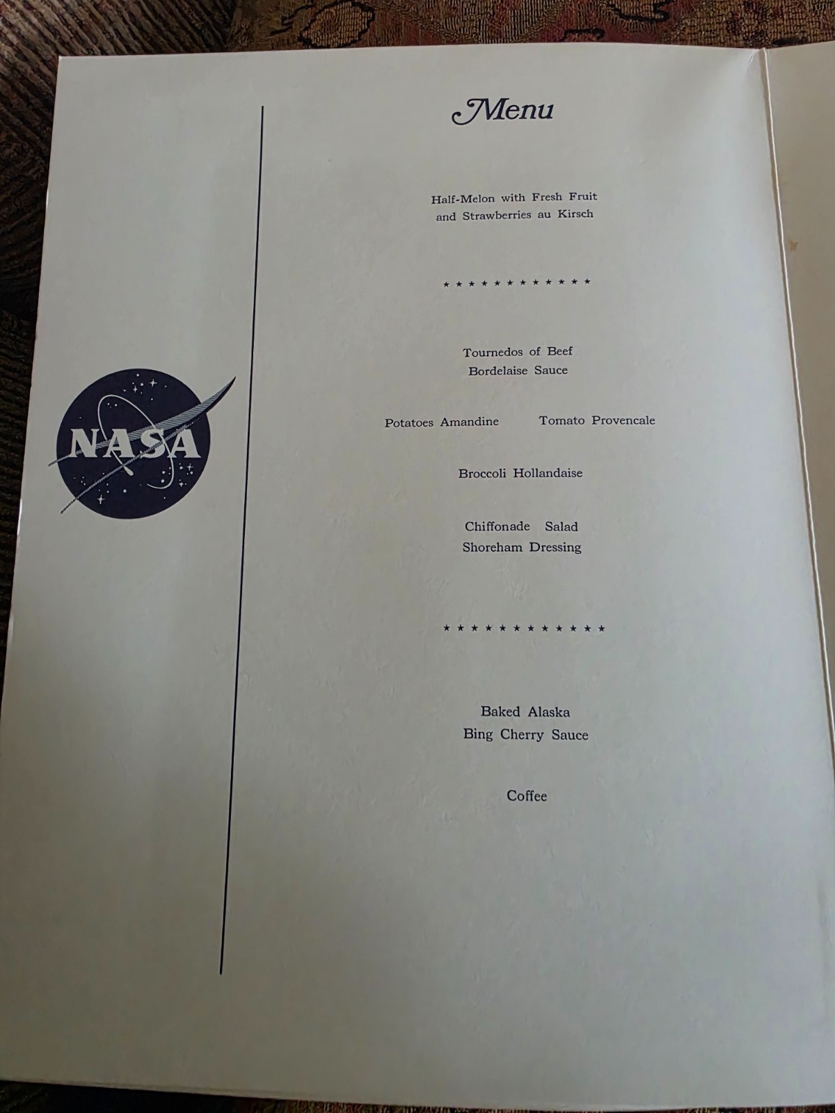 Apollo 11 Splashdown Party Program - Owned by Captain J Holcomb