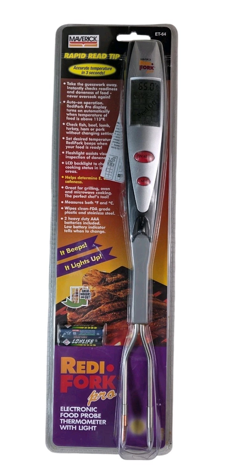 Maverick Redi Fork Electronic Food Probe Thermometer ET-6 New Old Stock New