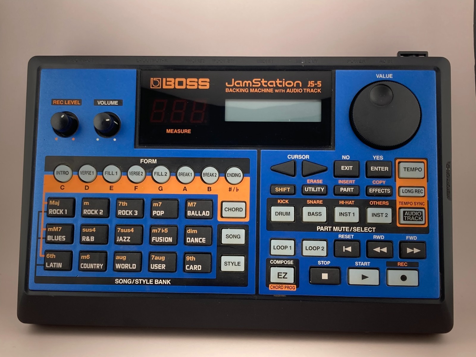 Boss JS-5 JamStation Jam Station Rhythm Backing Jamming Drum Machine No cables