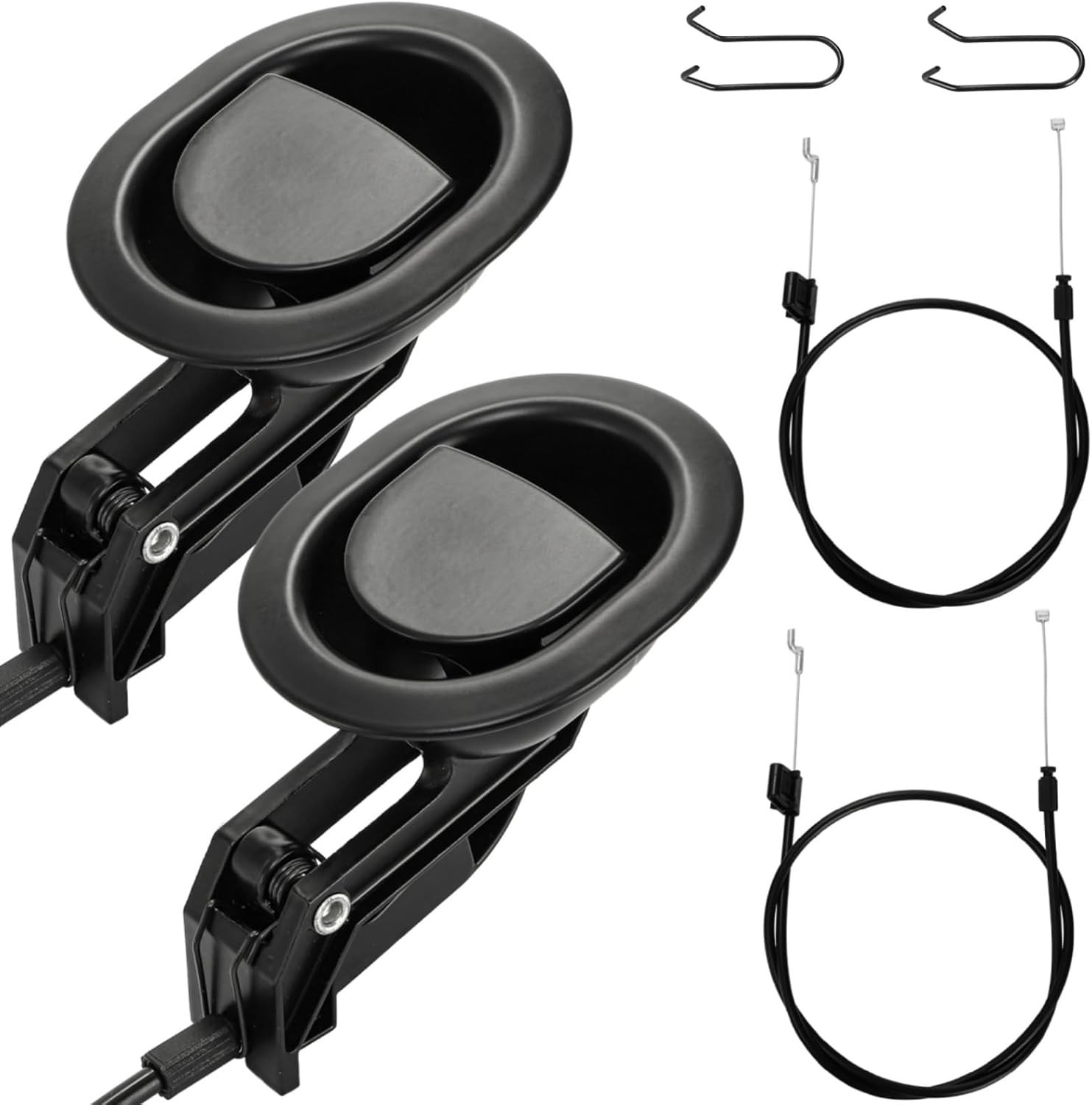 2 Sets of Metal Recliner Release Pull Handle, Universal Heavy Duty Sofa Black