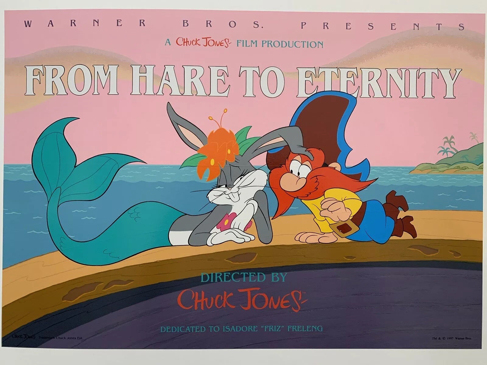 Warner Bros. Chuck Jones 1997 Bugs Bunny Serigraph "From Hare to Eternity" 29x21