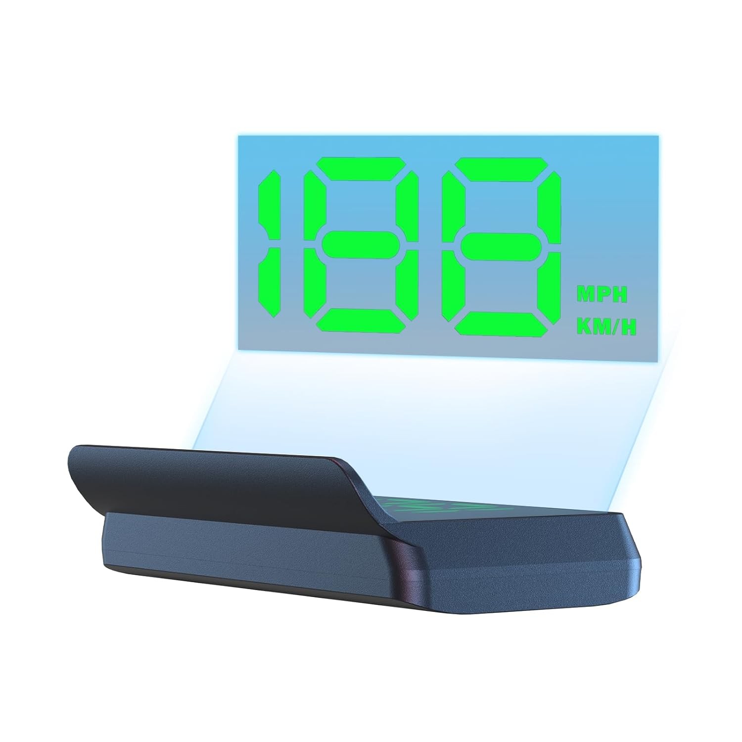 W2 White Head Up Display for Car Large Font Speed Projection, Auto Light Sensor