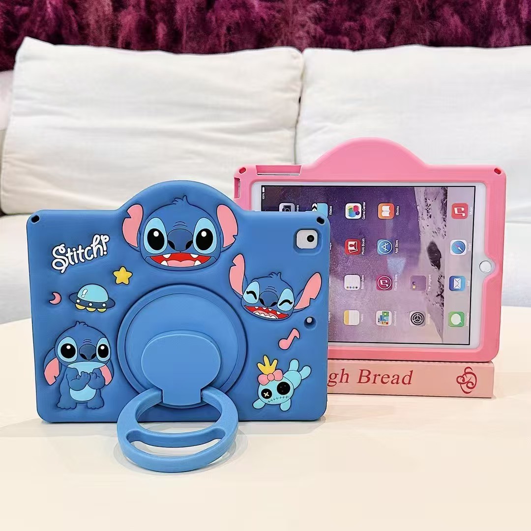 Stitch Kid Stand Case Cover For iPad 2025 11th A16 10th 10.9" mini 7 6 Air Pro