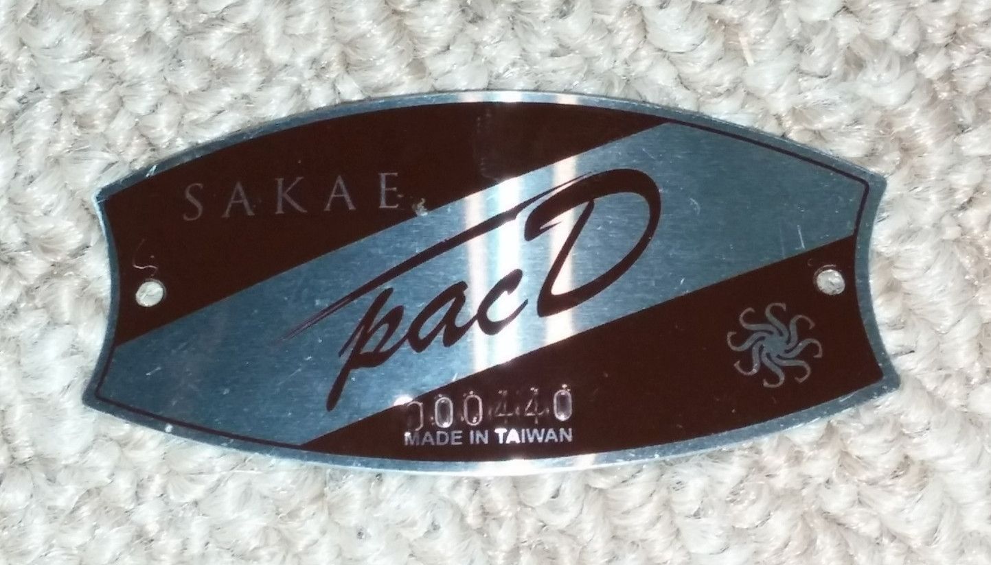 Sakae Pac D Drum Badge c/w Serial Number (461)