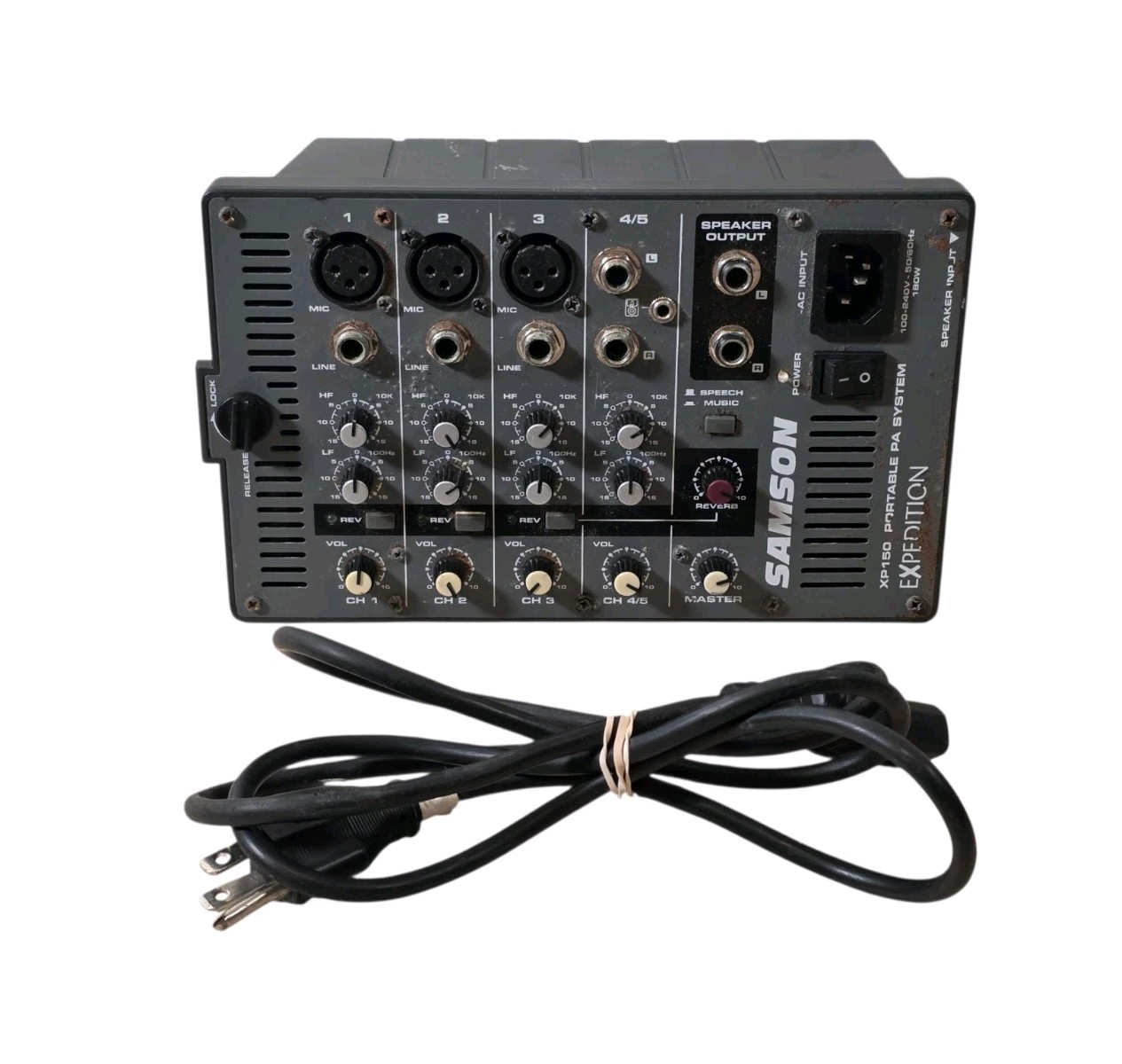 Samson Expedition XP150 Portable PA System 150W Powered Mixer POWERS ON, UNTESTE