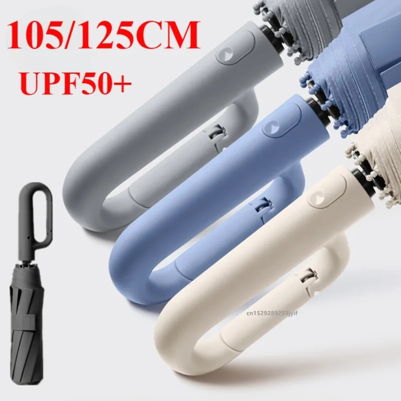 105/125CM Windproof Strong Reinforced Automatic Folding Umbrella for Men Buckle