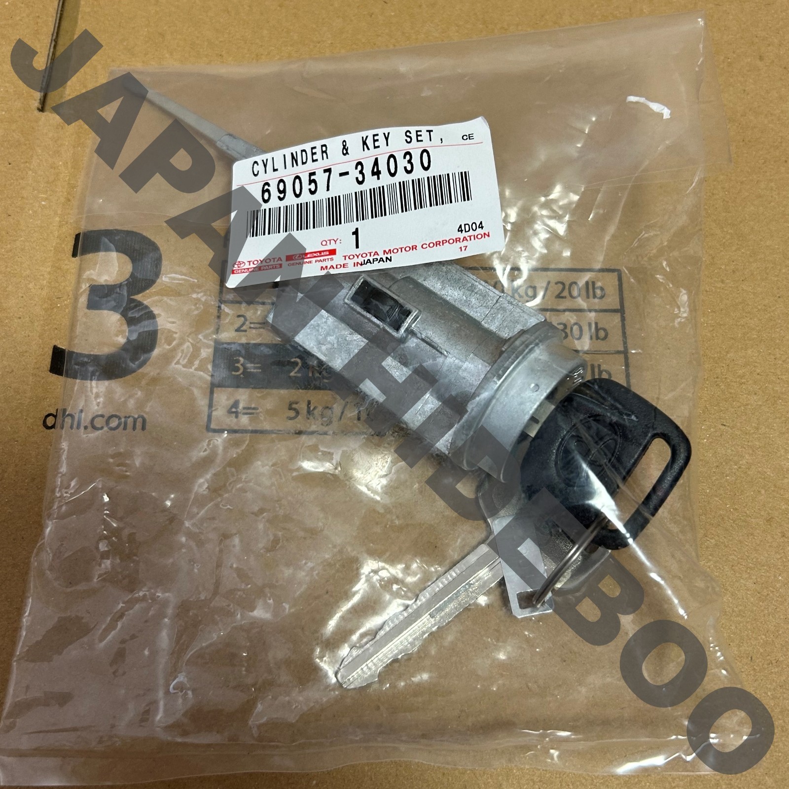 【NEW】Toyota Genuine Tundra CYLINDER & KEY SET, IGNITION SWITCH LOCK 69057-34030