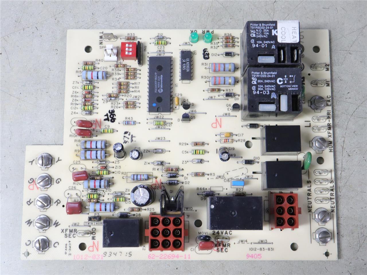 Rheem Ruud Weather King 1012-831 Furnace Fan Control Circuit Board 62-22694-11