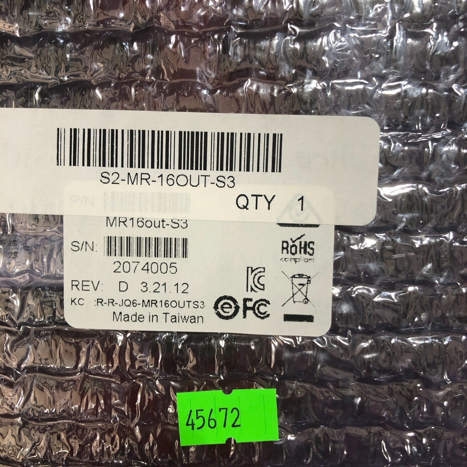 MERCURY/Lenel S2-MR-16OUT-S3 OUTPUT MODULE