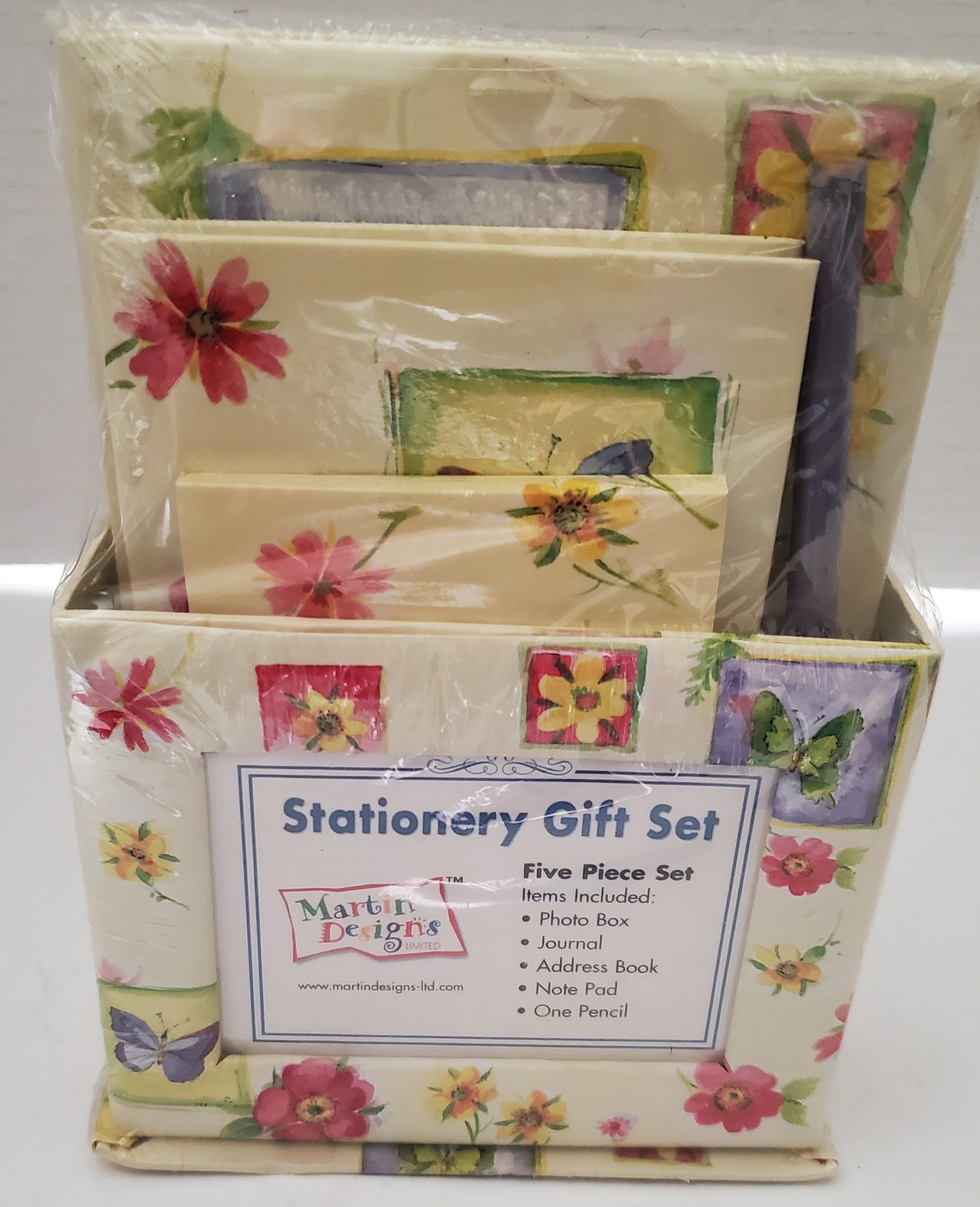 VTG Stationery Gift Set Photo Box Address Journal Note Pad Martin Design NOS