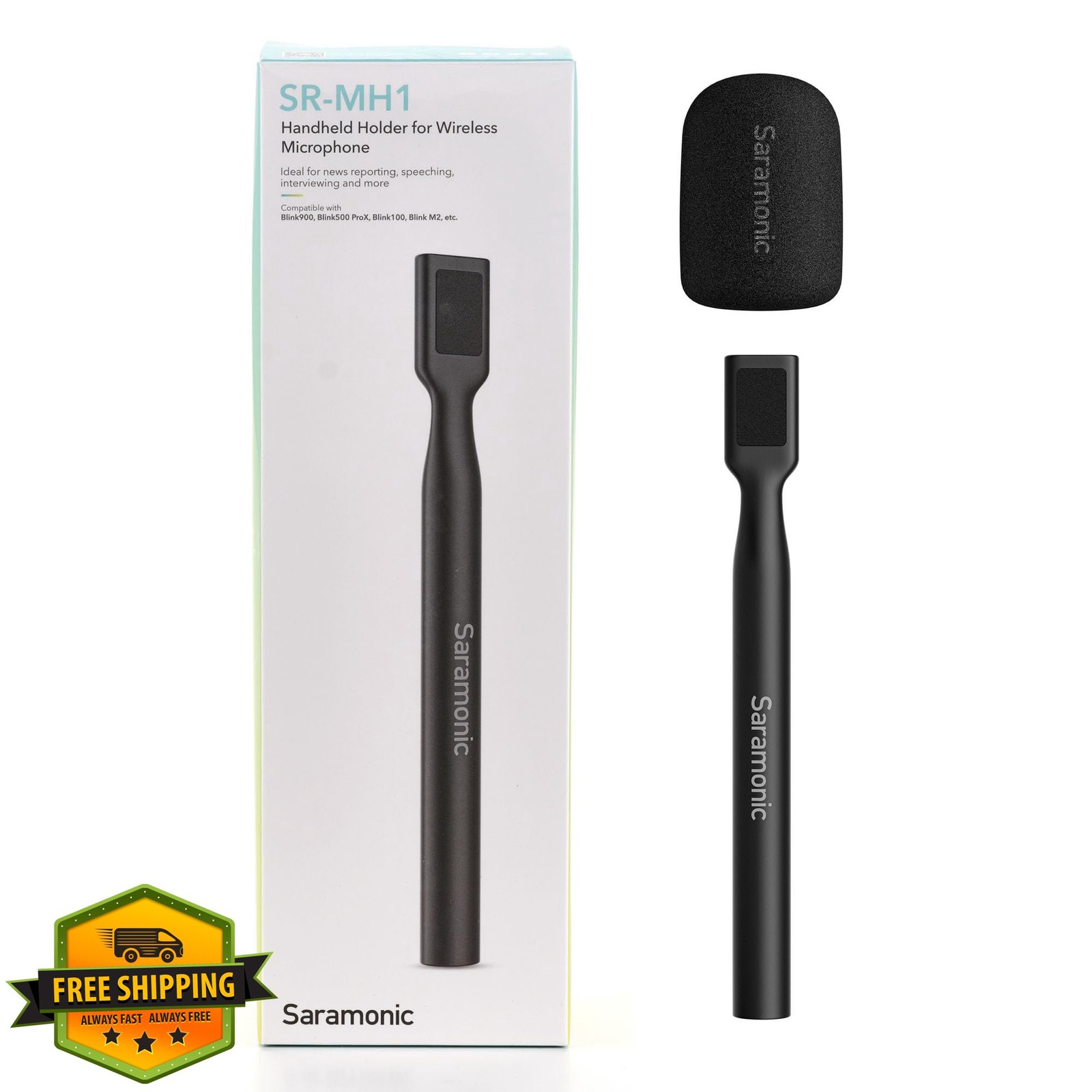 Saramonic Handheld Adapter Universal Wireless Mic Interview Handle Lav Mic