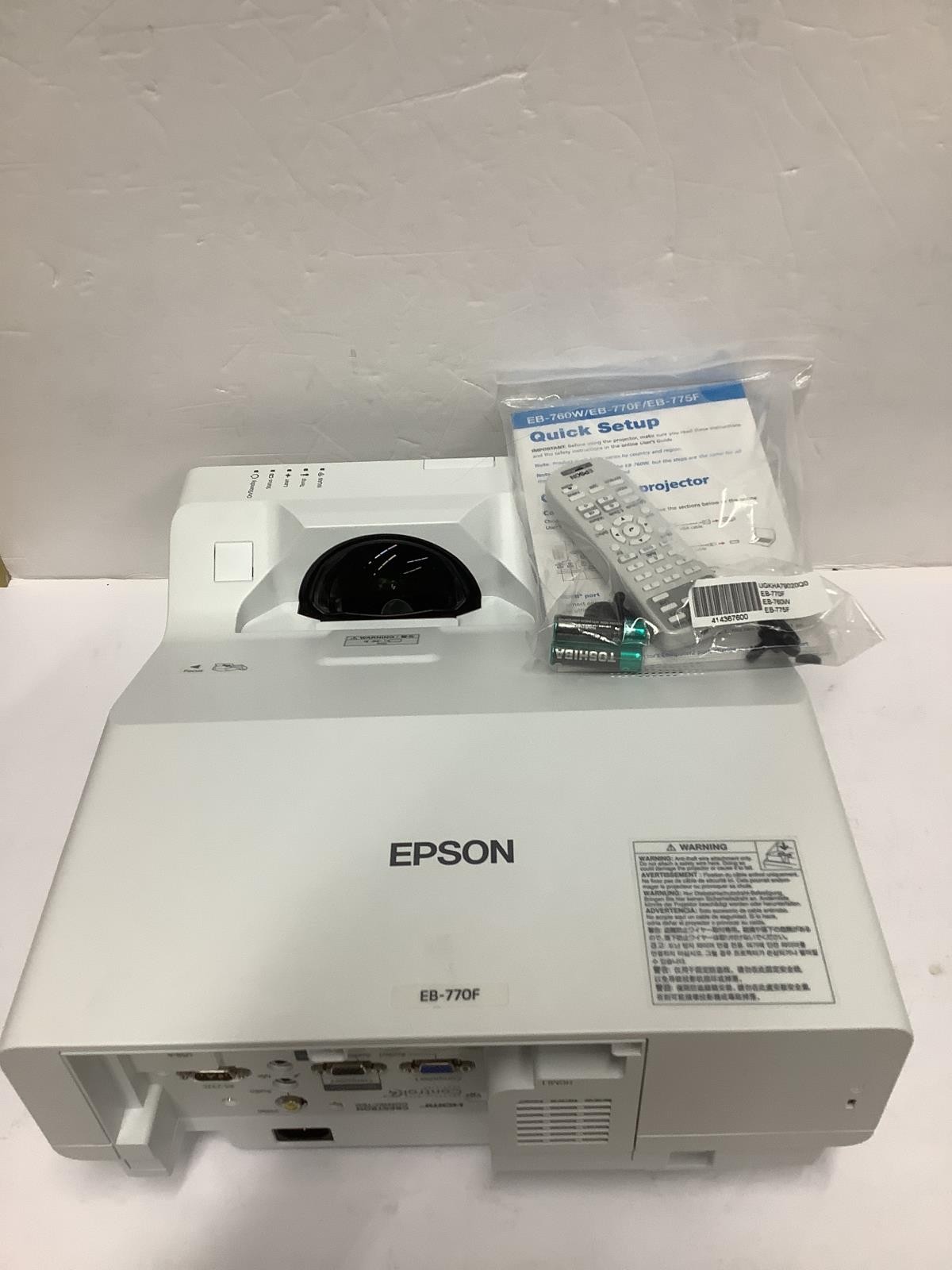 Epson PowerLite 770F Lamp-Free Laser Projector 4100 Lumens 1080p V11HA79020-N