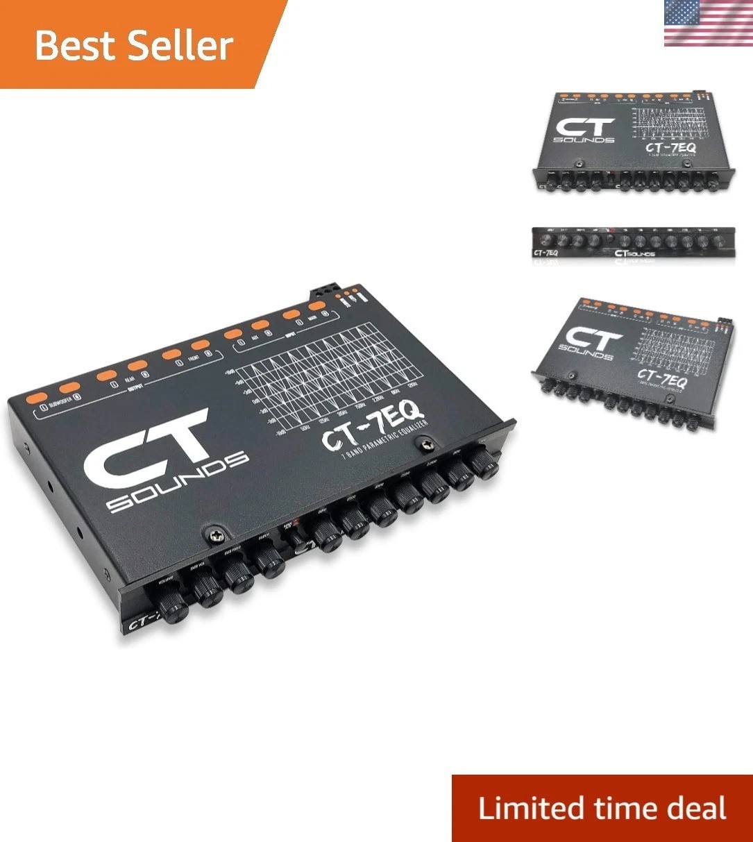 Compact 1/2 Din 7 Band Car Equalizer - Experience Advanced Sound Control