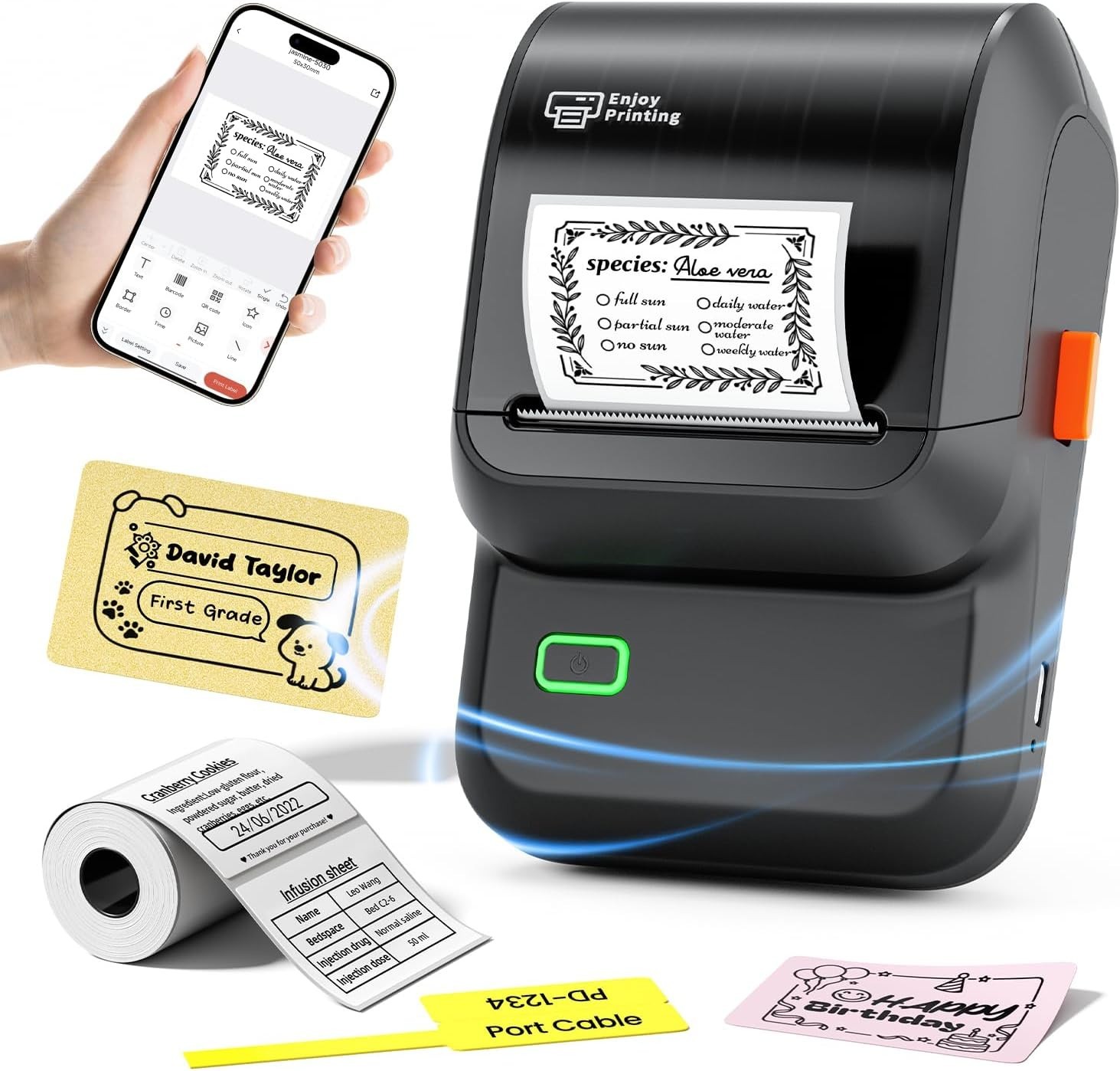 Label Maker Machine with Tape, M100 Address Barcode Label Printer, Versatile ...