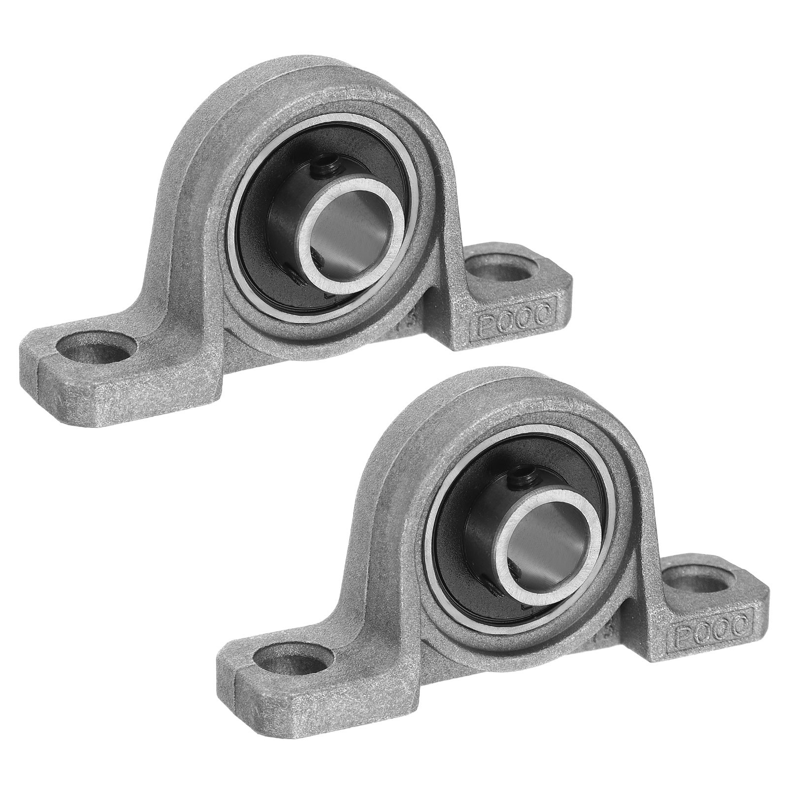 2 Pcs 3/8" Pillow Block Bearing, Vertical Inner Bore Ball Housing Mounted