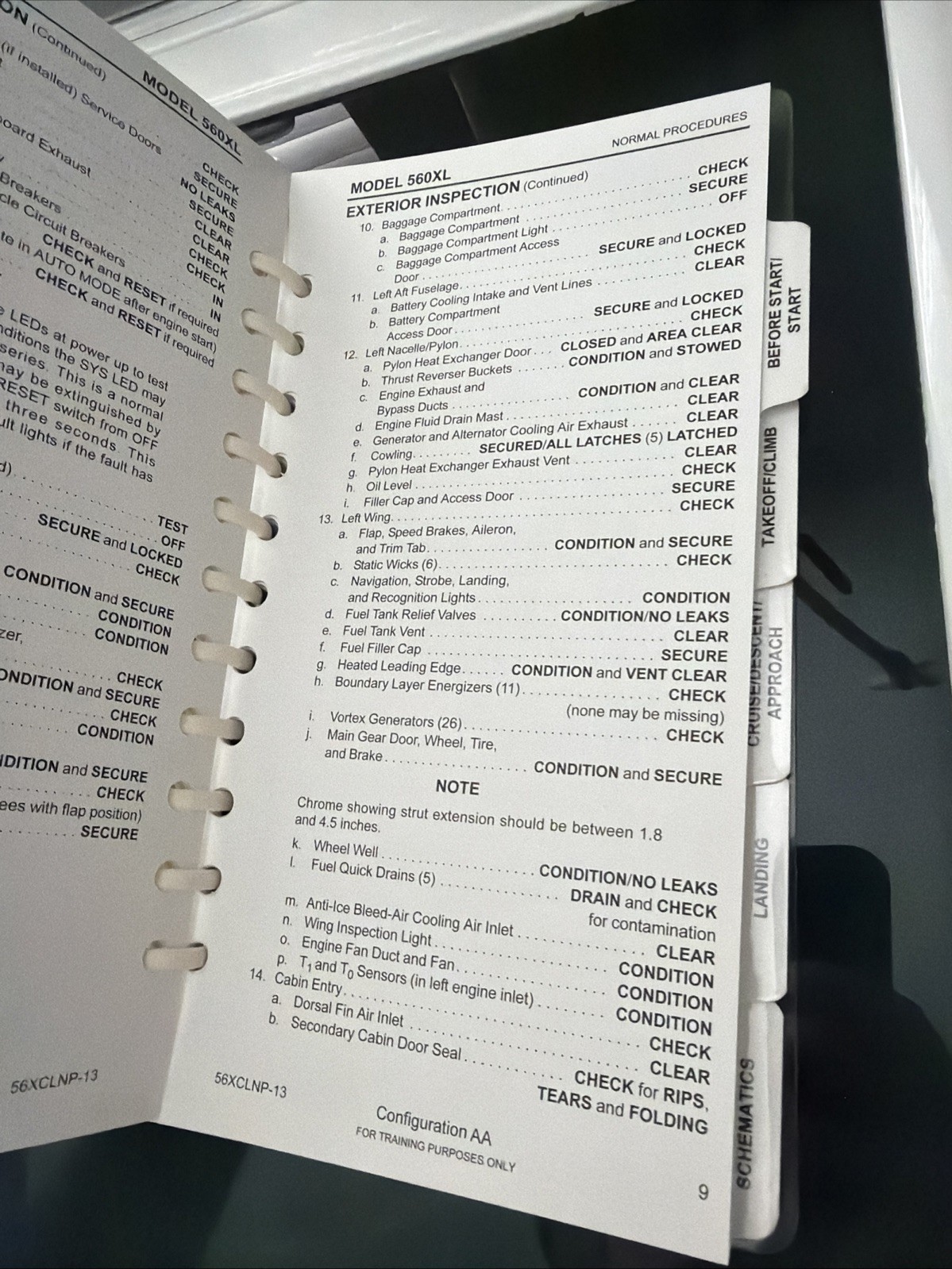 Cessna Citation Excel 560XL Pilot's Normal Procedures Checklist