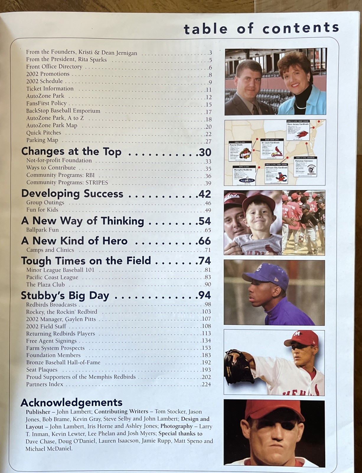 Memphis Redbirds 2002 Souvenir Program With Player Info & 5 Year History-1C