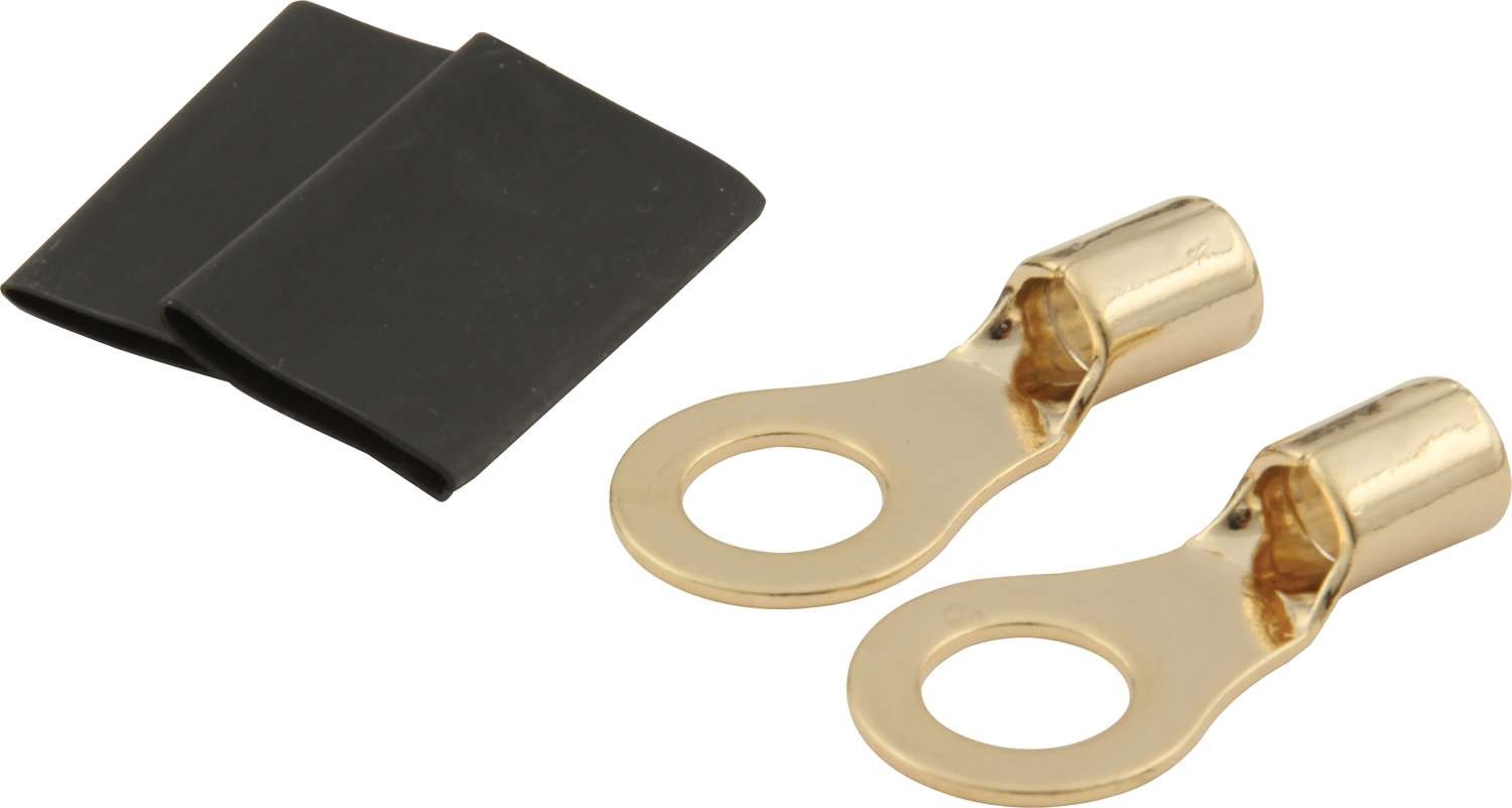 QuickCar Ring Terminal - Power Rings - 8 Gauge Wire - 3/8 in Hole - Copper - Kit