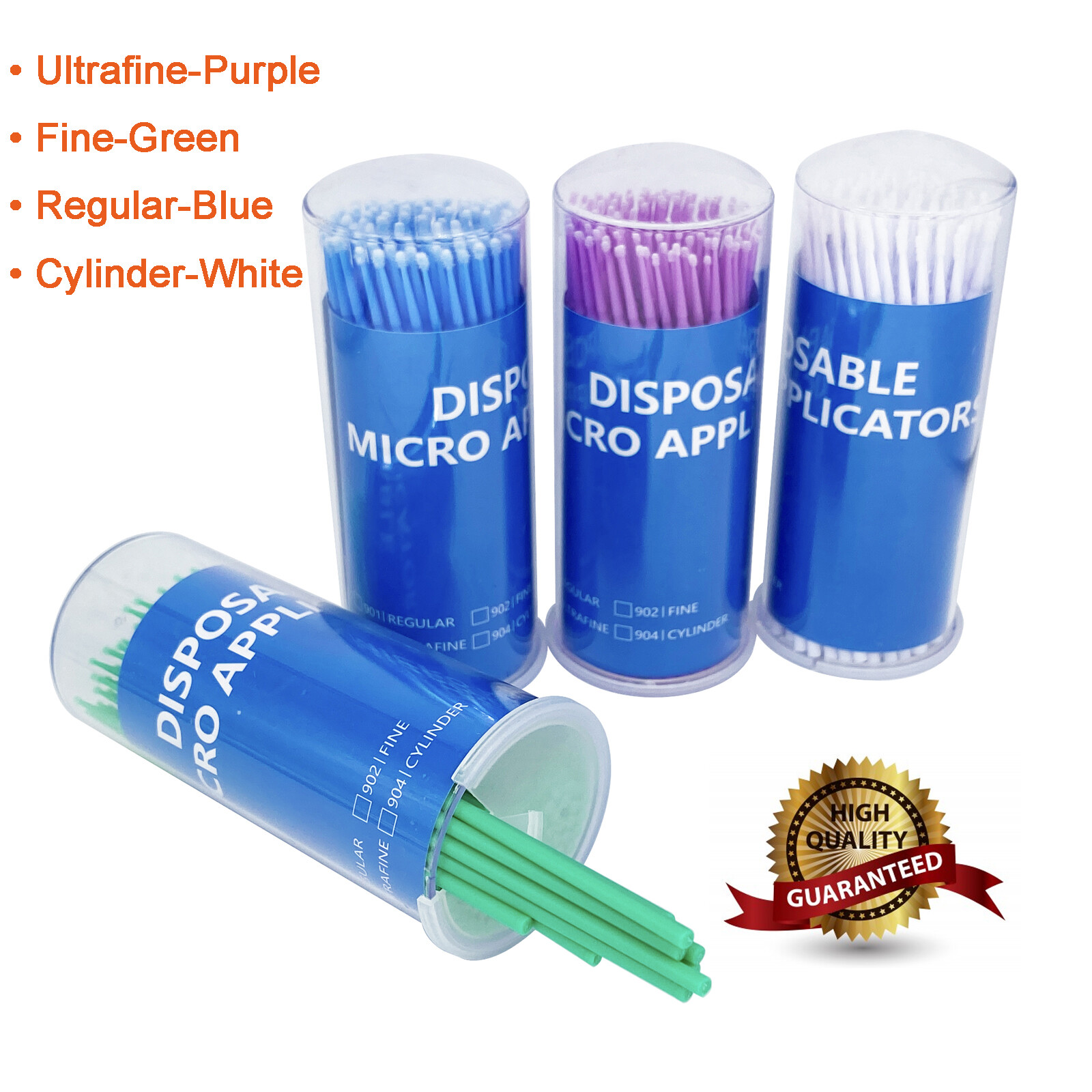 100Pcs/Box Dental Disposable Micro Applicator Brush Bendable Sticks Bottle 4Size