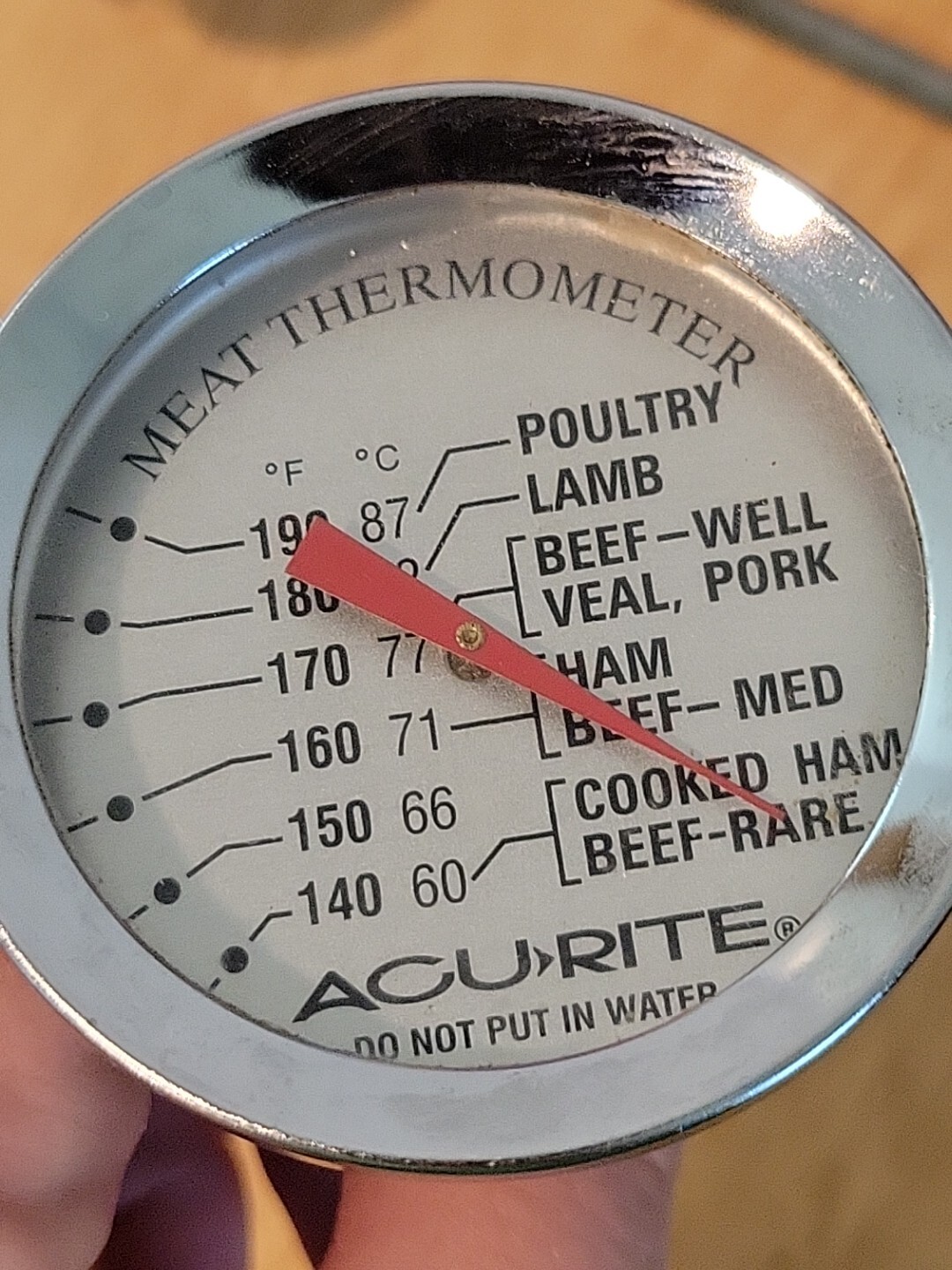 VTG Acu-Rite Meat Thermometer Stainless Steel Required Degrees Meat Type • X (3)