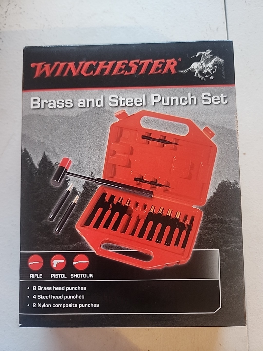 Winchester Brass and Steel Punch w/case 15 PIECE Set Gunsmith