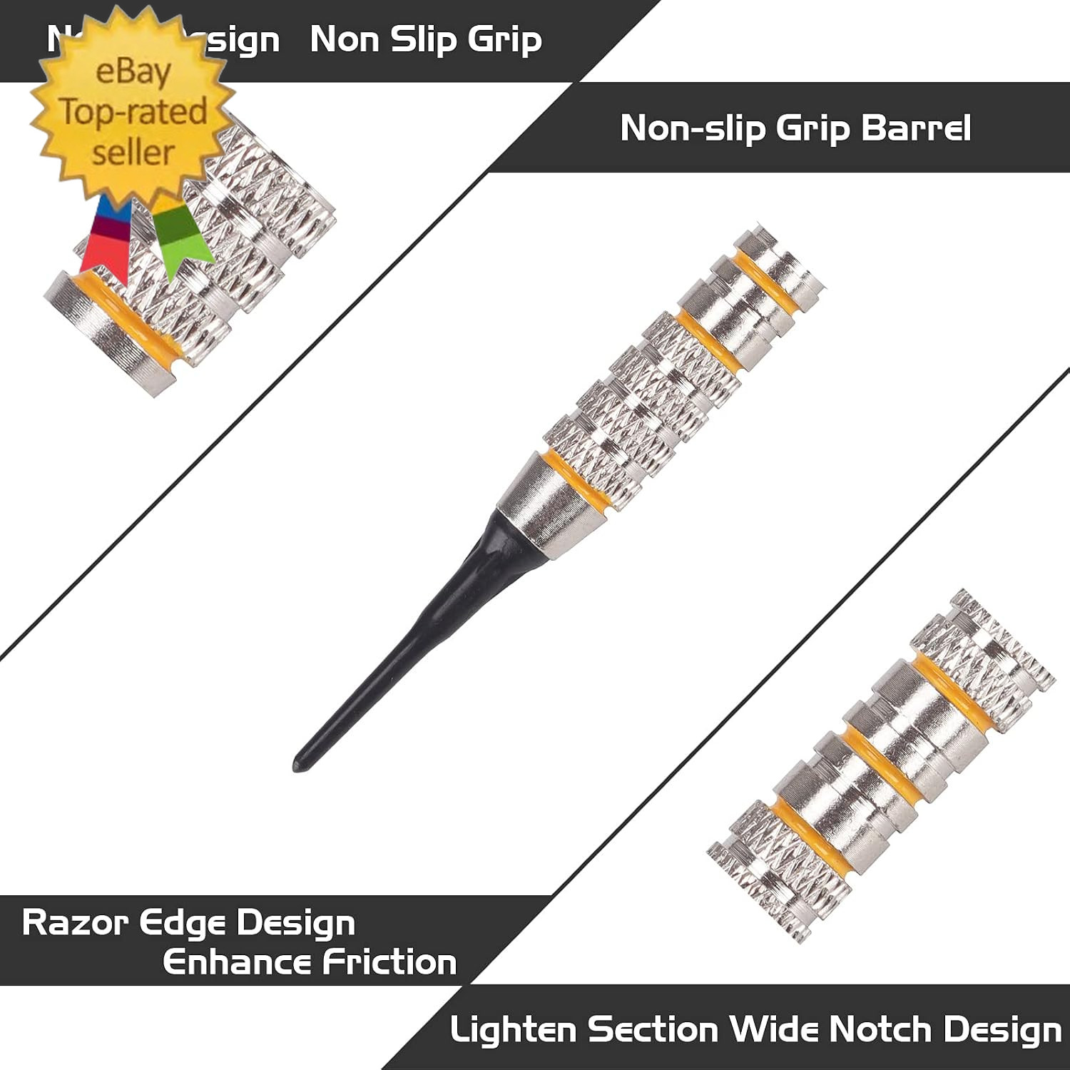 Darts Plastic Tip - Professional Soft Tip Darts Set for Electronic Dartboard 12