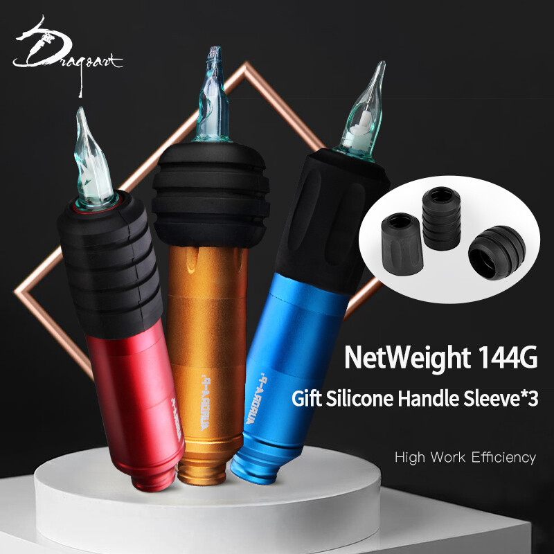 Rotary Tattoo Pen Machine AURORA P2 3 Grips Cartridge Needle Machine Lightweight