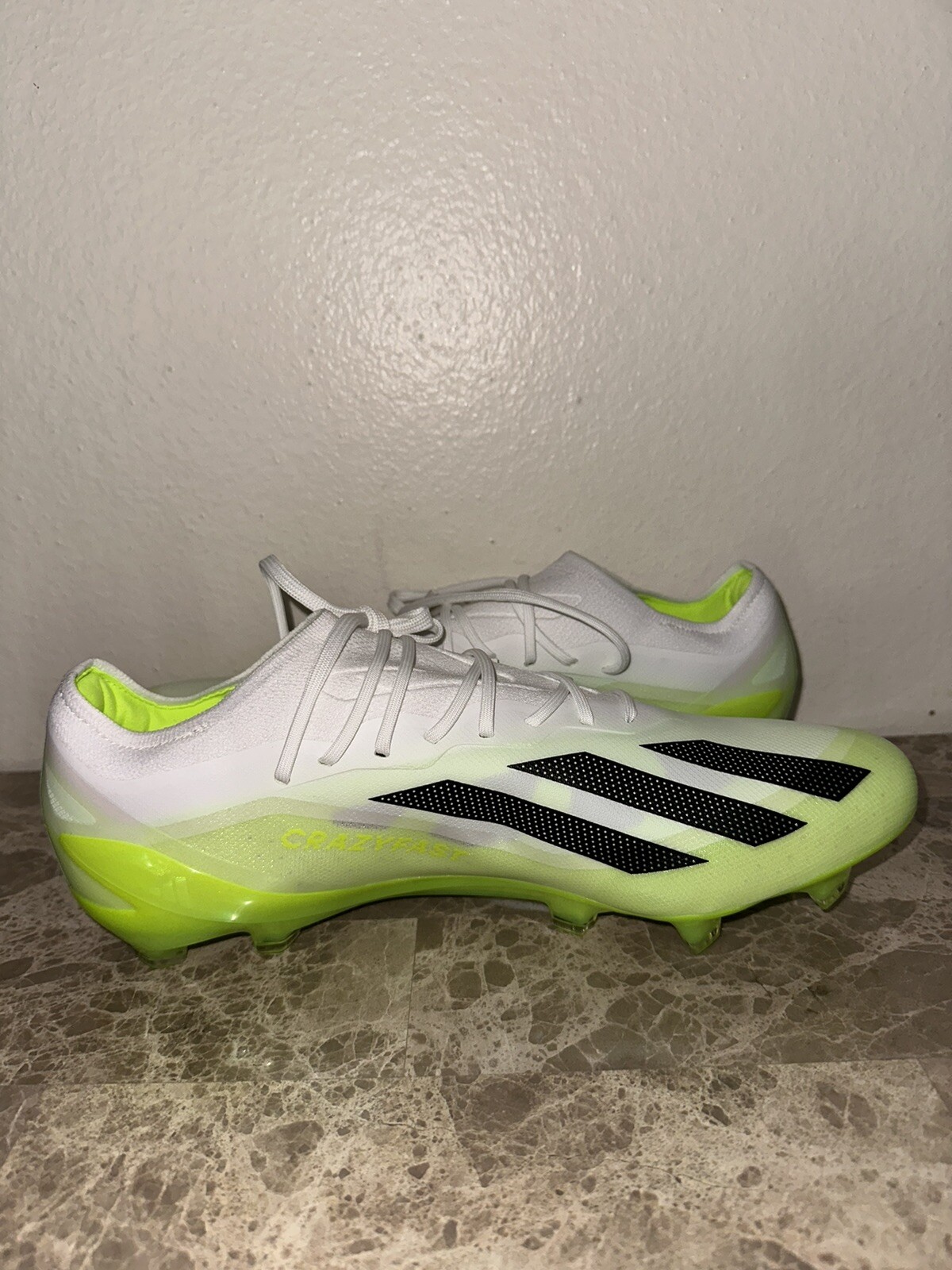 Adidas X Crazyfast.1 FG Lemon Green White Mens Soccer Cleats HQ4516 Size 11.5