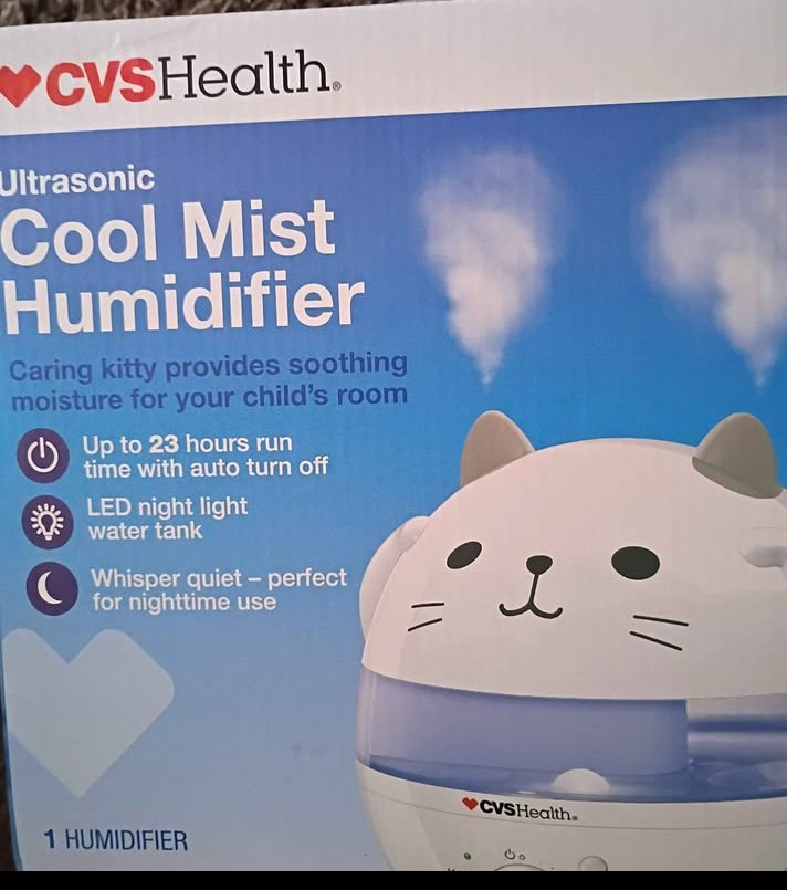 CVS HEALTH ULTRASONIC COOL MIST HUMIDIFIER CARING KITTY