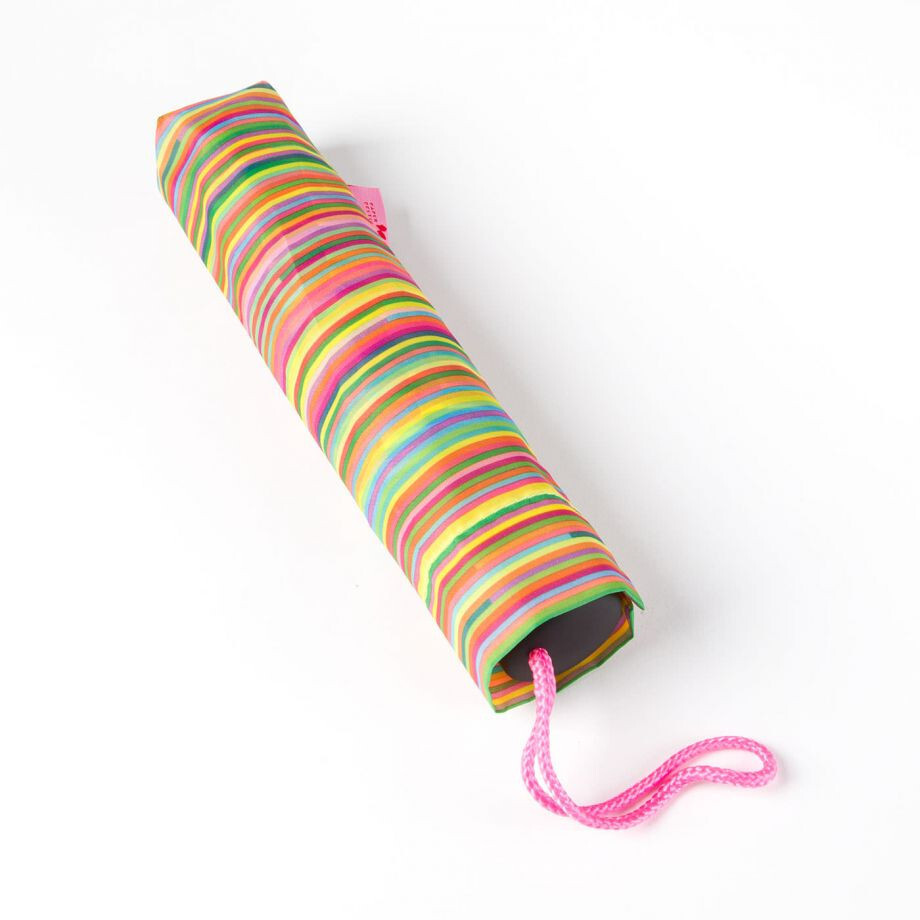 PAPER DESTINY rainbow pinstripe umbrella NWT