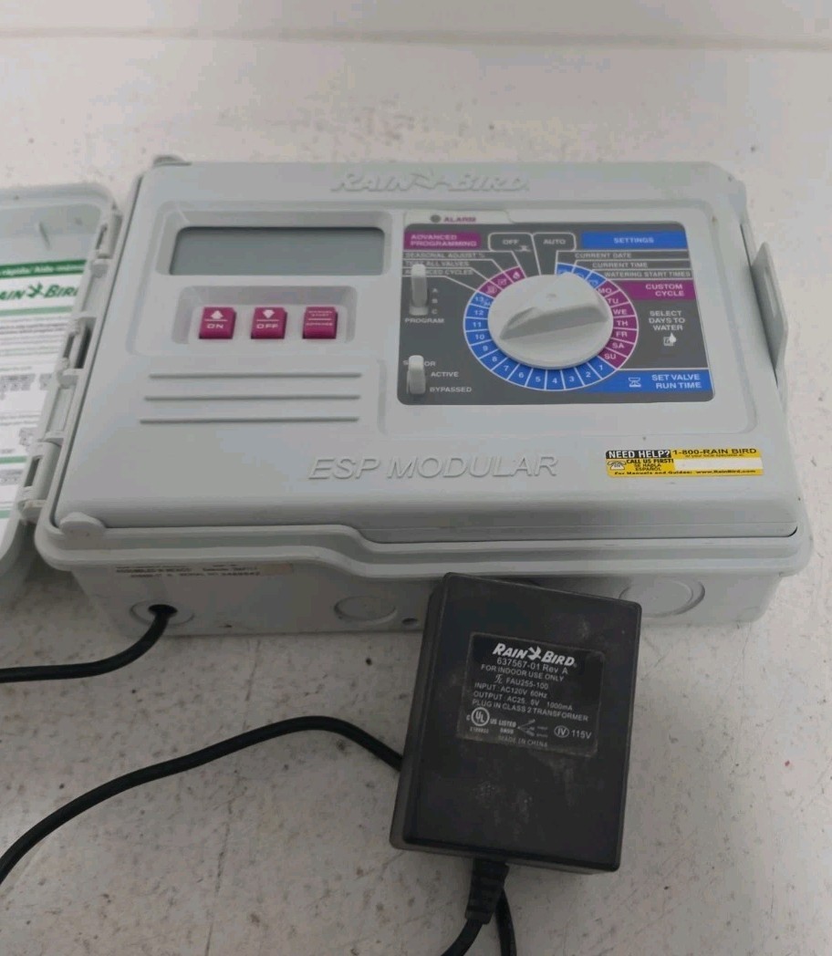 RainBird ESP- Modular Indoor 4 Zone Sprinkler Irrigation Controller READ