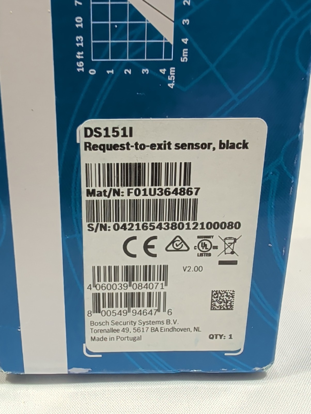 Bosch DS151i Request To Exit Sensor Passive Infrared Motion Detector F01U364867