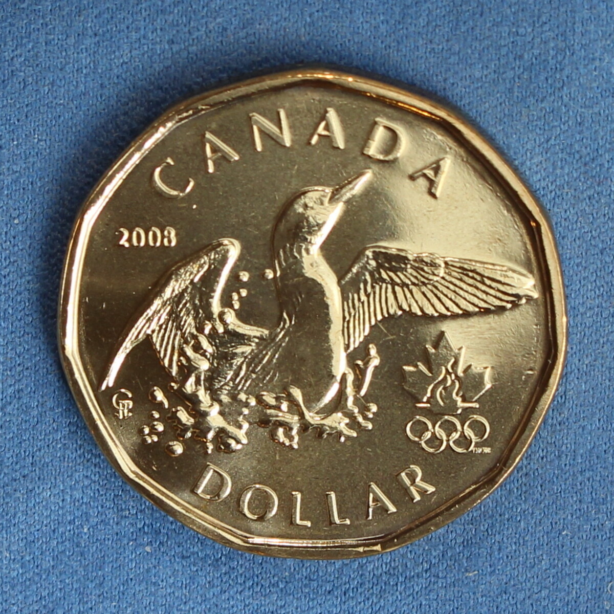 Canada 2008 Loonie from a Mint Roll - Special Olympic Lucky Loonie Reverse
