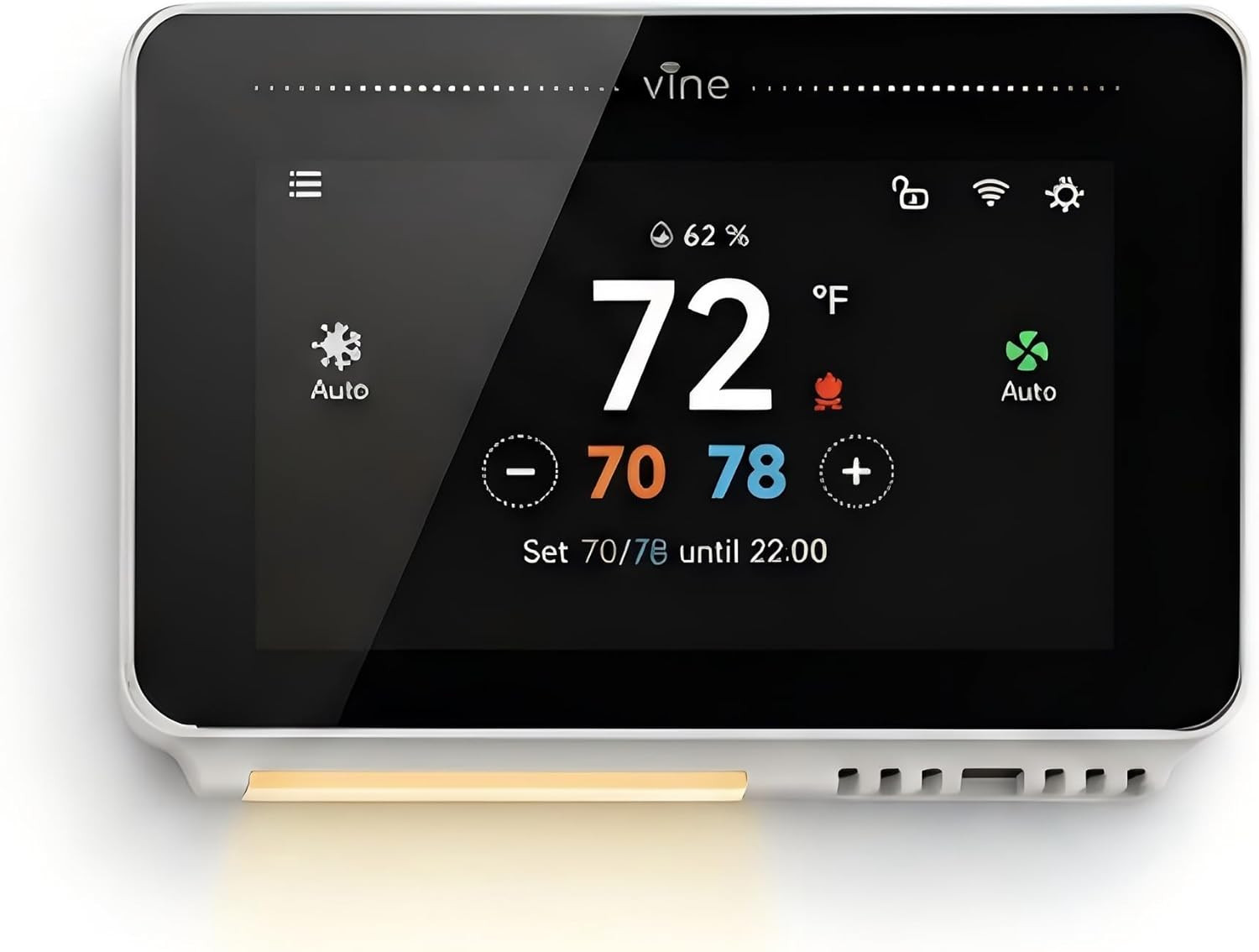 Vine Smart Thermostat for House with Nightlight, 4.3 Inches WiFi Thermostats for