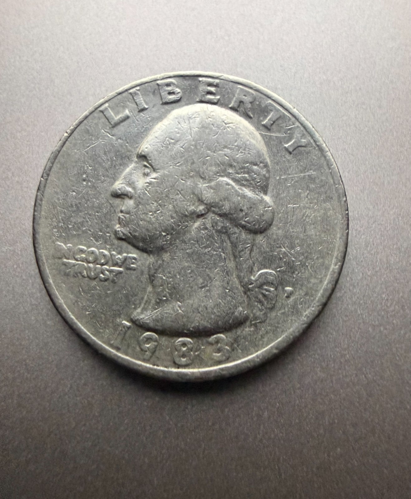 1983‑P Quarter DOUBLE DIE• Bright AU Detail • Sharp Strike Clean Fields
