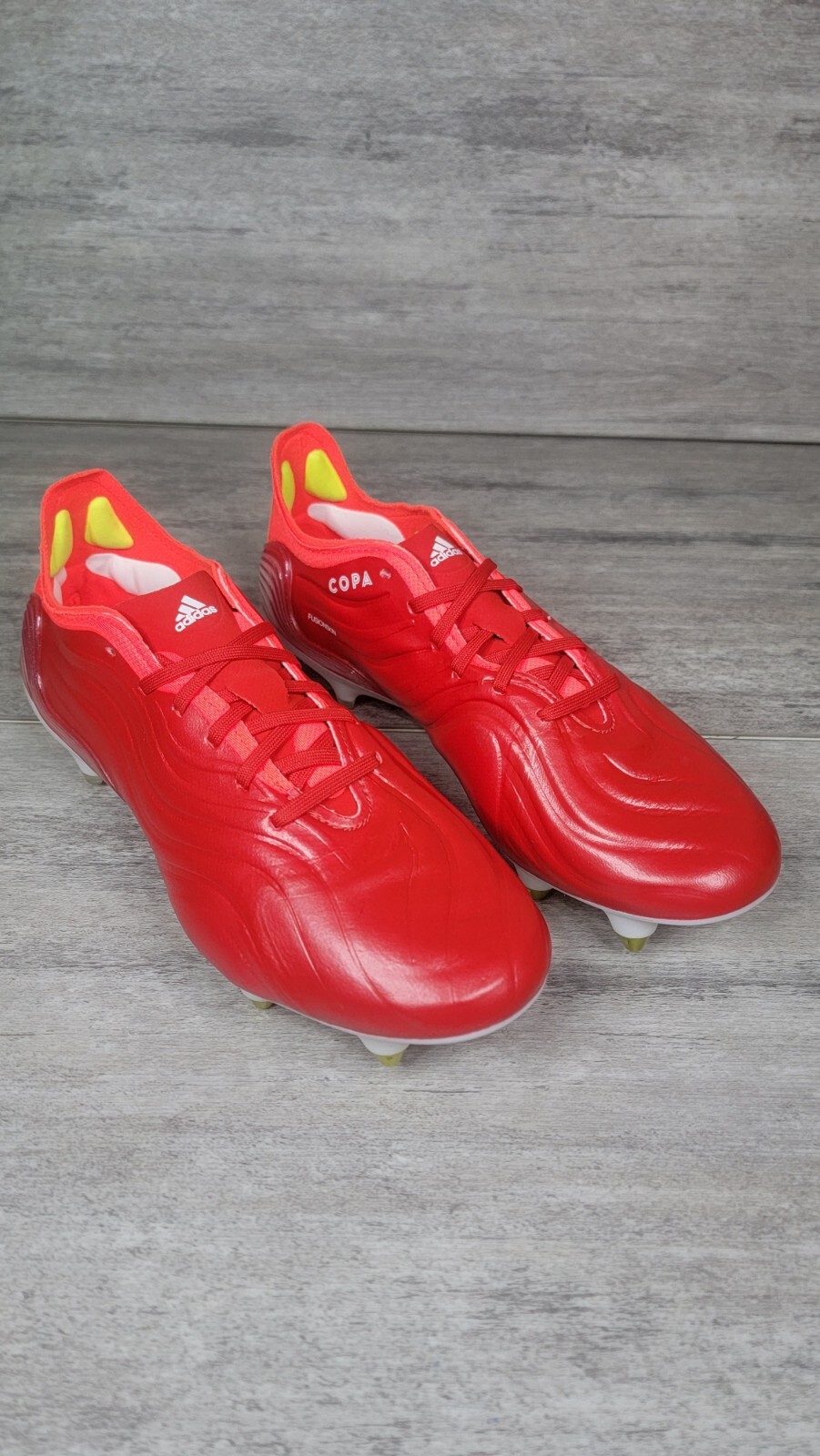 Adidas Copa Sense.1 SG FY6201 Soccer Cleats Football Boots Red White Size 7