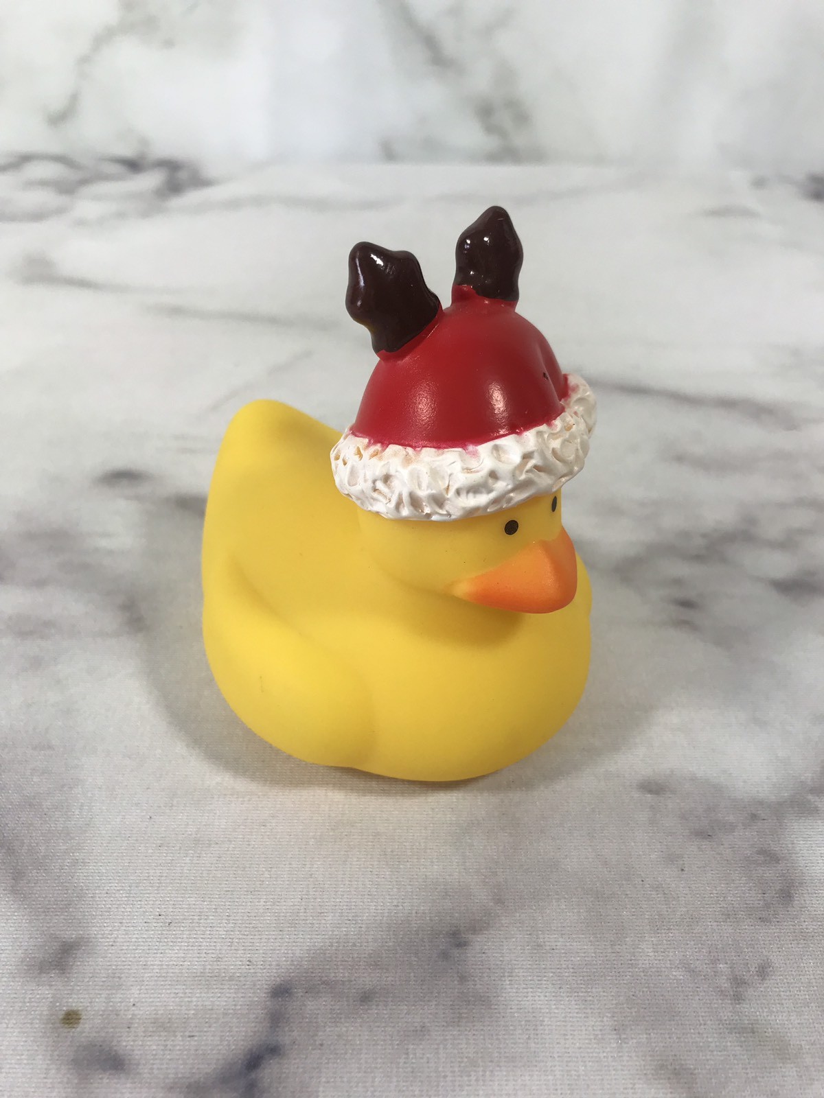 Santa Hat Reindeer Rubber Duck Christmas Red Hat Water Bathtub Toy Holiday Kids